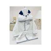 Bata con Capucha Perrito 3d Blanca 0-9m